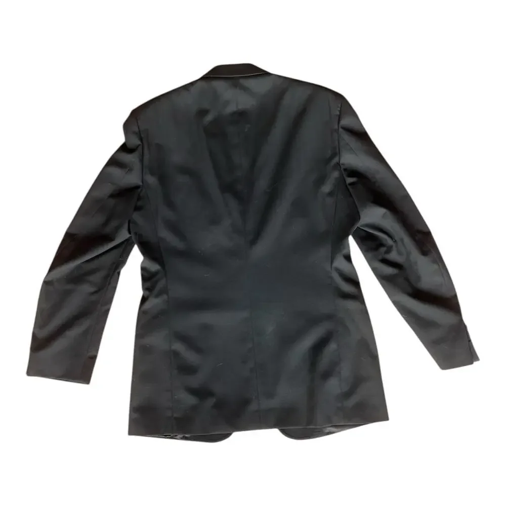 Vintage Christian Dior Monsieur Blazer Men 42R Black Wool Button Jacket USA Made